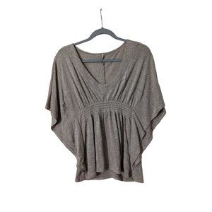 Women's Olivia Moon bat sleeve top, grey, size S